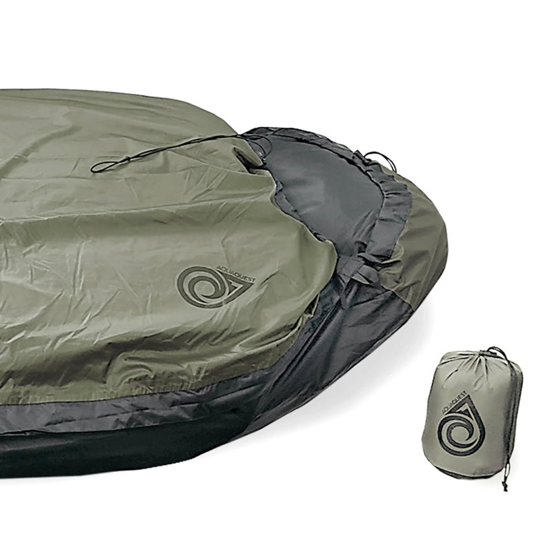 AquaQuest Pharaoh Bivy Sack, Waterproof Outer Shell for Sleeping Bag, Minimalist Stealth Shelter, Olive Drab - Image 1